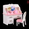 Doll Play Dollhouse Furniture Desk+Lamp+Laptop+Chair Accessories For 1/6 Doll