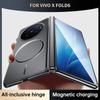 For Magsafe Hinge Protection Case For VIVO X Fold 6 Magnetic Metallic Paint Hard PC Flip Folding Phone Cover For VIVO X Fold6