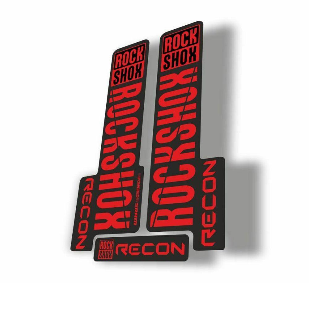 for Rock Shox RECON 2018 Mountain Bike Cycling Decal Kit Sticker Adhesive красный