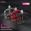 New Sanpeilin Aluminum Alloy Ultralight 3-Bearing Chromoly Spindle Non-slip for Mountain Bike Pedals for Road Bike BMX