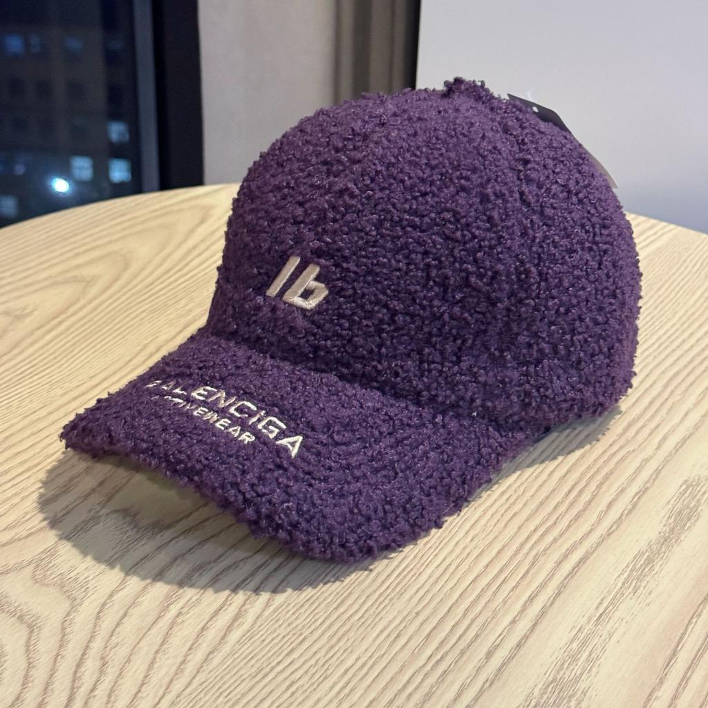 New Autumn and Winter Warm Plus Velvet and Thickened Lambswool Cap for Women Ins Trend Versatile Baseball Hat for Men