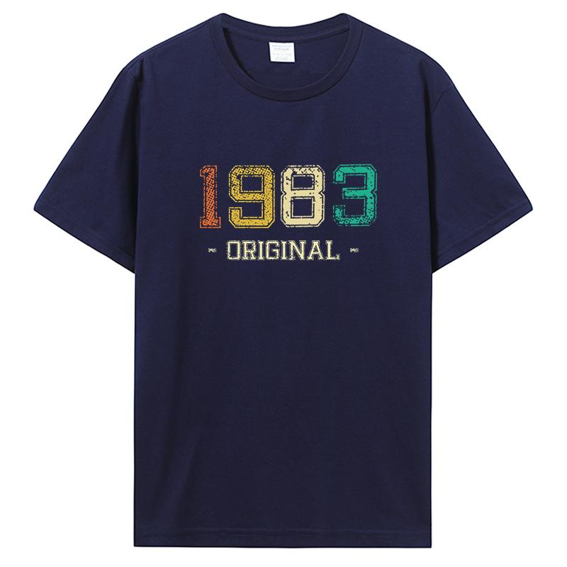 Men's Clothes Original Born In 1983 Cotton Tees Short Sleeve Old T Shirts O-neck Tees Streetwea