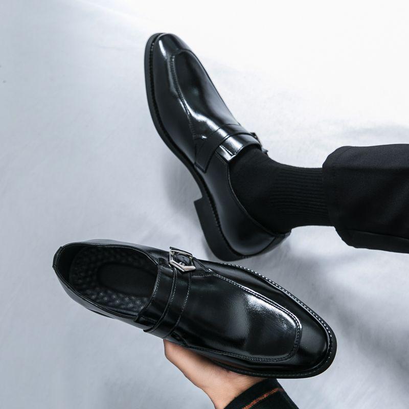 

2025 British Style Leather Monk Shoes - Men s Formal & Casual Office Footwear 40