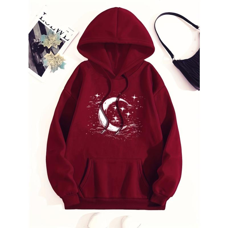 European and American Fashion Casual Sports Hooded Printed Sweatshirt