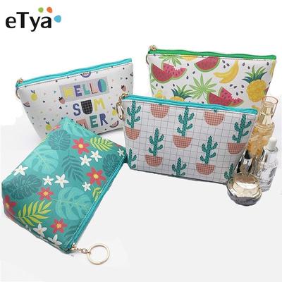 Borsa per cosmetici con stampa di moda di grande capacità Stampa impermeabile Borsa da toilette con foglia di tartaruga elegante Stile personalizzato per i viaggi