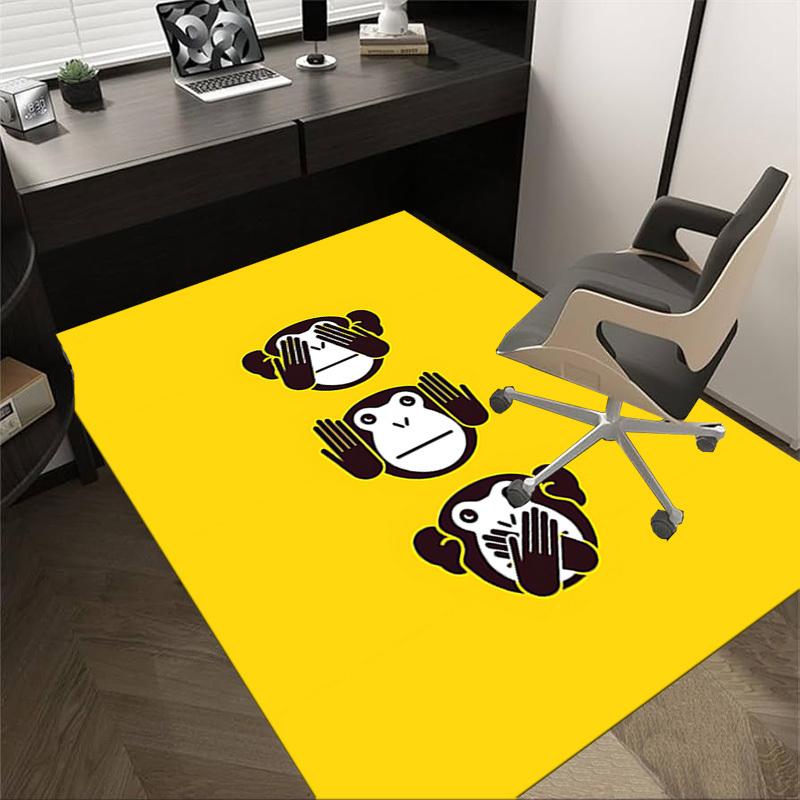 1PC Monkey See Monkey Do Extra Large Non Slip Floor carpet, Office, family, bedroom Large Area Rug Indoor Rugs, Vibrant Colors