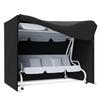 220 X 125cm Three-Seater Swing Chair Protective Cover - Black