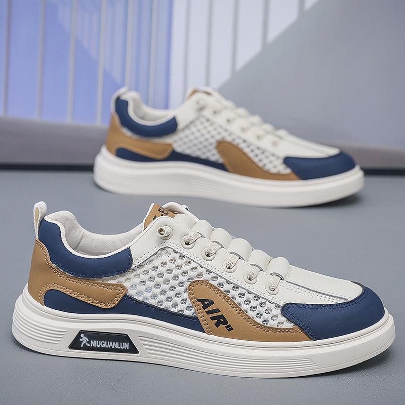 Herrenschuhe Neu Sommer Großes Mesh Board Schuhe Modisch und Trendig Vielseitig Rutschfest Mesh Atmungsaktiv Freizeitschuhe Trendschuhe