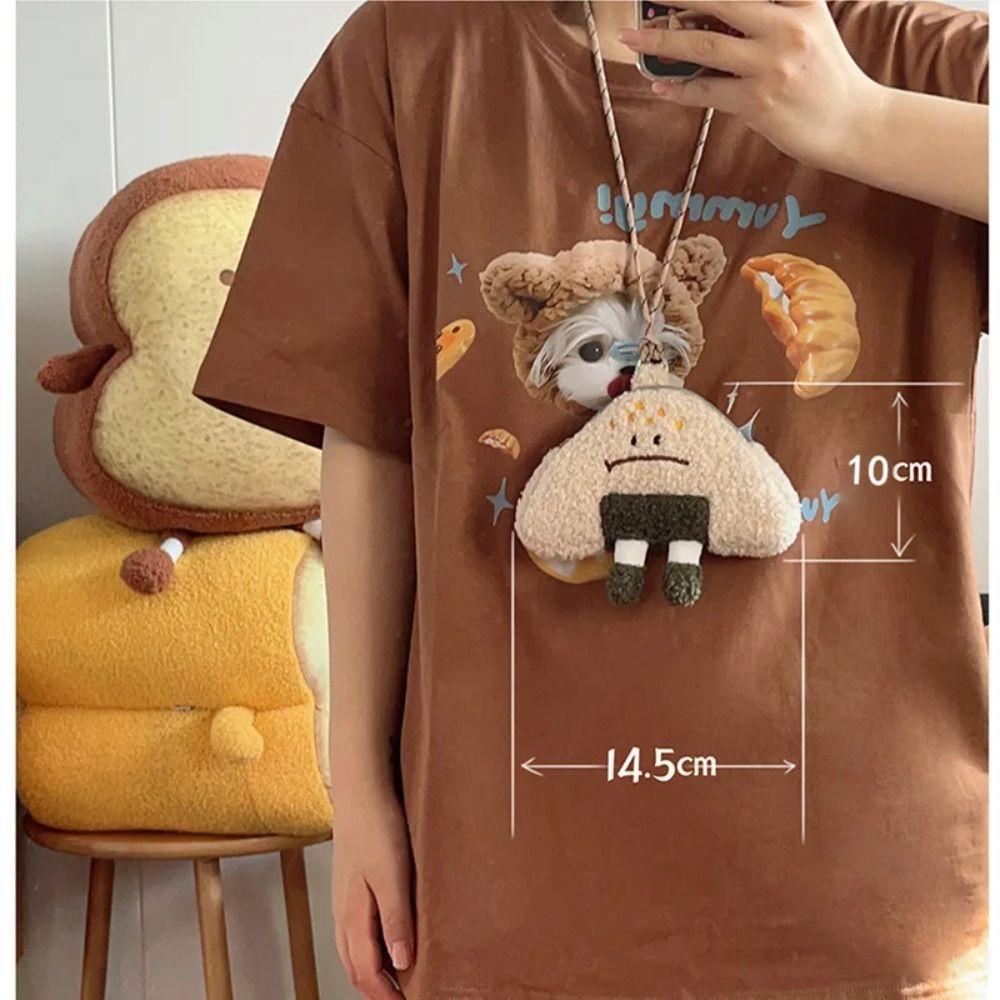 Neck Purse Bag Rice Ball Plush Bag Expression Crossbody Bags Mini Halter Small Bag  Children