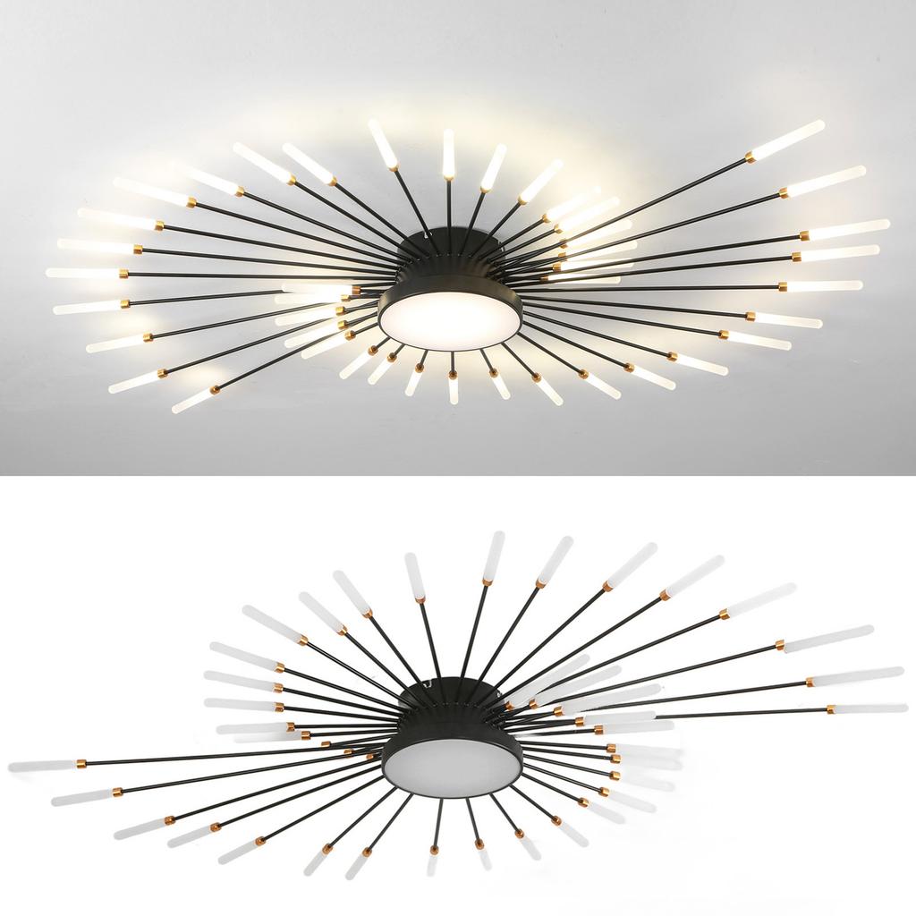 42 Başlı Modern LED Tavan Lambası Nötr Işık Akrilik Abajur Oturma Odası İçin Tavan Lambası