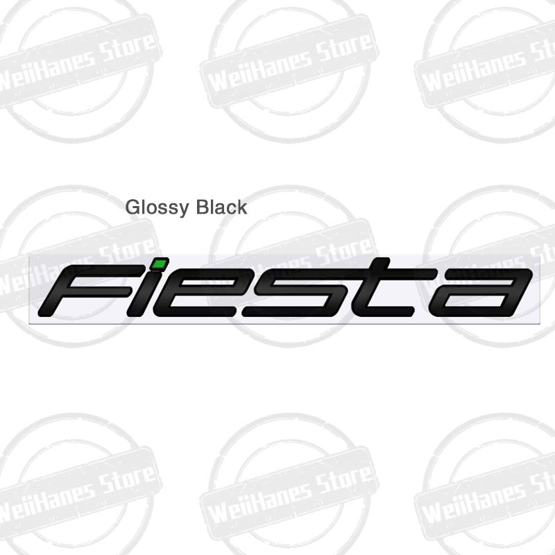 Metal 3D For Ford Fiesta Edge Badge Letter Logo Car Rear Trunk Body Sticker Emblem Glossy Black Accessories