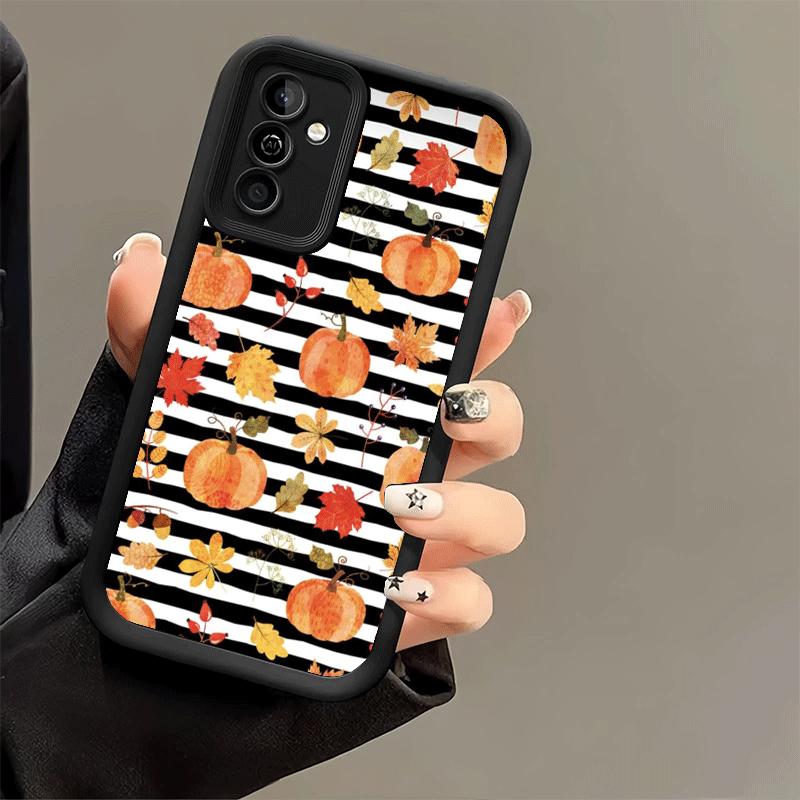 Phone Case for Samsung Galaxy S26 S25 Ultra S24 FE Pumpkin Happy Fall Autumn Shell S23 Plus S22 + S21 S20 5G Soft Silicone Funda