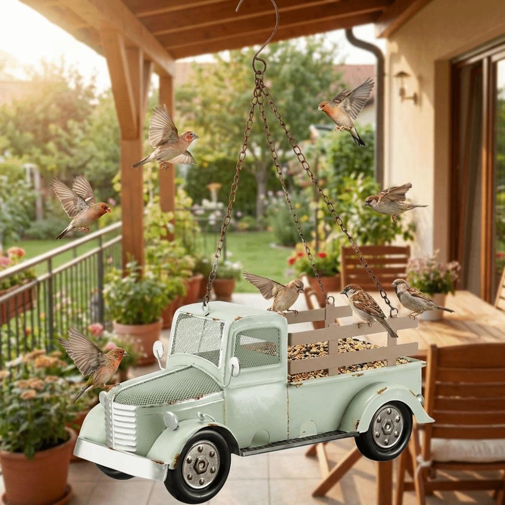 Large Capacity Feeding Bird Cart Open Type Bird Feeding Station Wild Bird Feeder Yard Decoration