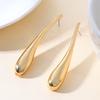 Trendy New Long Water Drop Stud Earrings Retro Ins Style Design Sense Personality Exaggerated Earrings