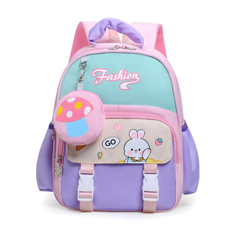 New kindergarten cartoon backpack high value cute children's backpack girls ultra light shoulder pads small and medium class school bag