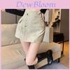 Womens High Waist Irregular Mini Skirt With Splicing And Rivet Details For Casual Office Wear