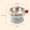 Cute Cartoon Elevated Pet Bowl Stainless Steel Bowl Neck Protection Neck Protection Anti-Choking Non-Slip Pet Feeder Supplies
