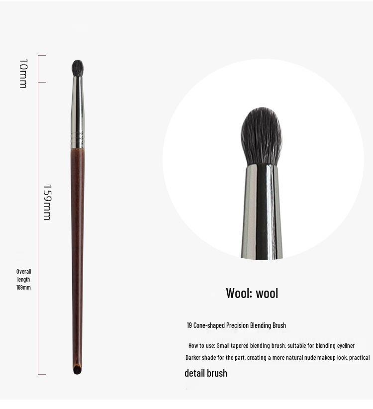 Wool Highlighting Makeup Brush Set - 24 Pieces: Includes MUF Series Concealer & Loose Powder Brushes