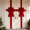 Christmas Bow Decoration Festive Hanging Holiday Door Ornament Easy to Use