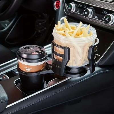 2-in-1 Multifunctional Car Cup Holder Extender Adapter Base Tray Car Drink Cup Holder Car Bracket Storage Box
