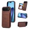 For iPhone 17 Air Case Card Holder Kickstand PU Leather+TPU Phone Cover