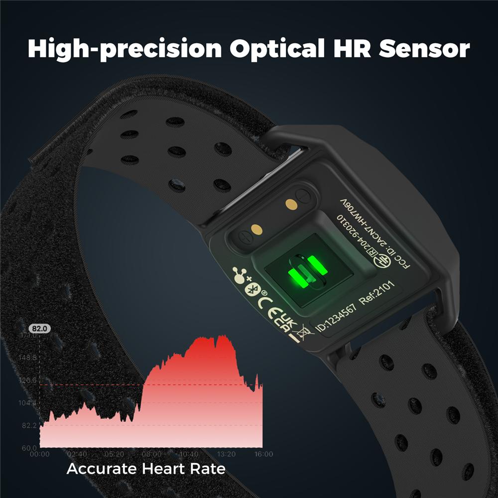 COOSPO Herzfrequenzmesser Optisch Fitness Outdoor Schlagfrequenzsensor Bluetooth 4.0 ANT Für Garmin Wahoo Fahrradcomputer