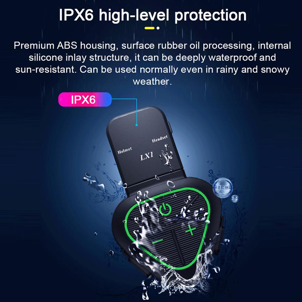 Motorcycle Helmet Headset BT5.0 Headphone Noise Reduction Waterproof Support Hands Free Calling Auto Answer Voice