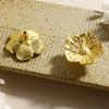 1 Stück Blume Form Messing Schubladengriff Gold Schrank Kommode Griffe und Züge Einzelloch Züge für Schlafzimmer Küchenmöbel