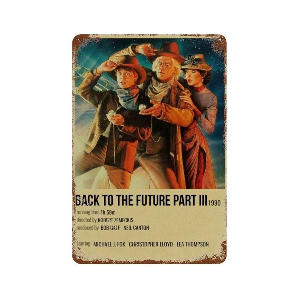 Zurück in die Zukunft Alte Filme Retro Metallschilder Posterwände Bars Clubs Männerhöhlen Garagen Cafés Kunst Wanddekorationen