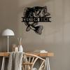 1pc Custom Metal Fish Wall Art, Personalized Fish Emblem for Home Office Lounge Decor, Rustic Name Sign for Veranda Terrace, Gift