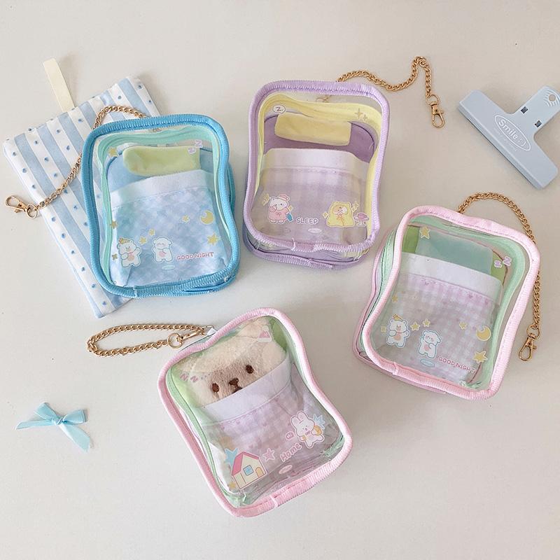 1Pc Storage Bag Dustproof Display Garage Kit PVC Portable Cute Doll Lipstick High Transparency Fashion Accessories Pendant