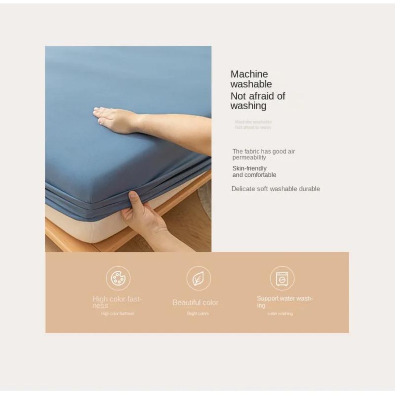 High Quality Fitted Sheet Single Double King Queen Size Mattress Cover With Elastic Band Bed Sheet 90/120/150/180 Fit Sheet