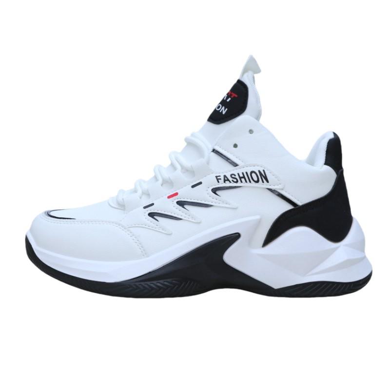 Men's High-Top Autumn and Winter Waterproof Leather Basketball Shoes - Non-Slip, Odor-Resistant Sneakers for Running and Versatile Use
