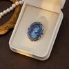 Elegant Vintage Floral Rhinestone Brooch for Women - Retro Court Style