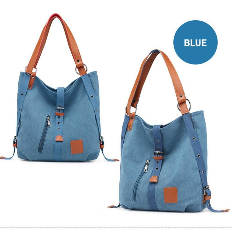 Buy Women Canvas Shoulder Bags Multifunction Women Backpack Travel Bags
