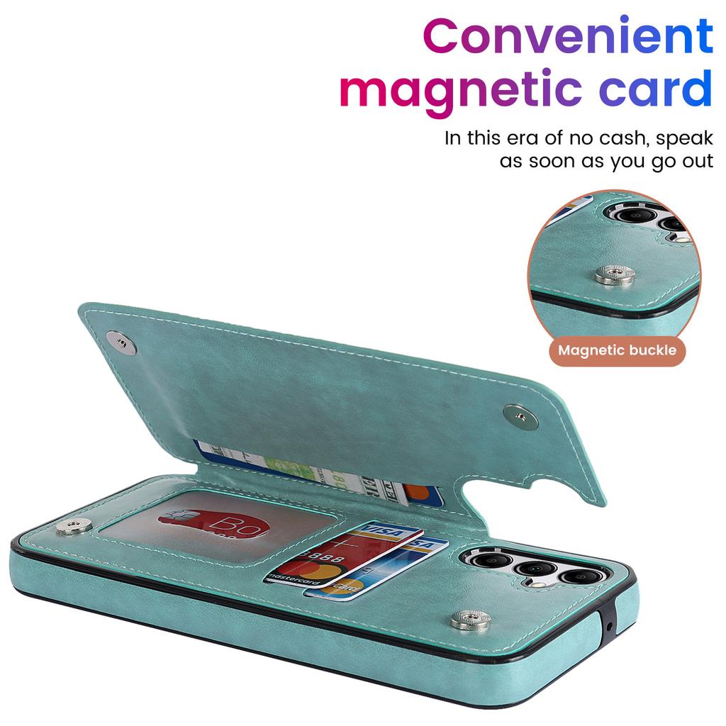 Capa magnética para celular Samsung Galaxy A15 5G com estampa de flor de mandala e compartimentos para cartão