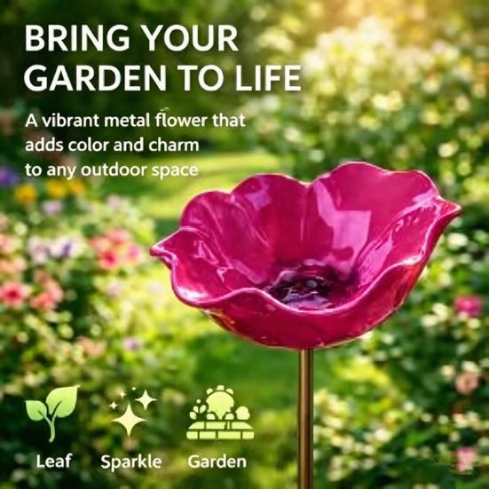 Bee Watering Station Outdoor Garden Bird Butterfly Bath Cups with Stake Handmade