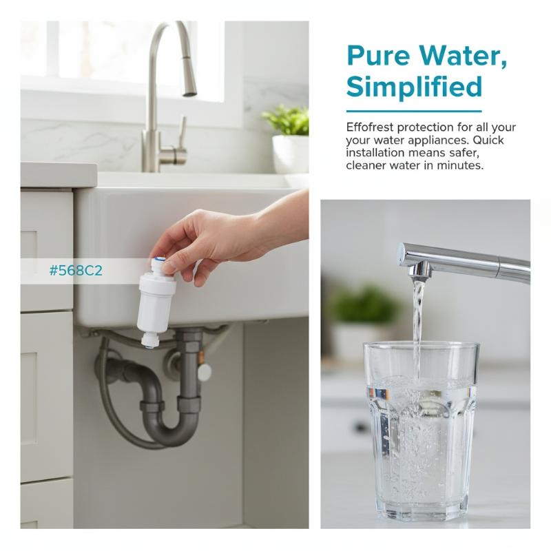 1PC Quick Slide Lock Micro Filter Fitting For Water Purifier Pre-Water Micro Filter Easy Maintenance Kitchen Equipment