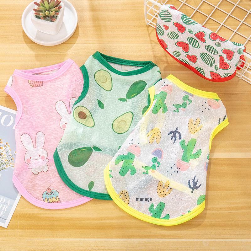 Pet Summer Vest: Lightweight Sun Protection Shirt for Small Dogs and Cats, Perfect for Spring and Summer Wear.