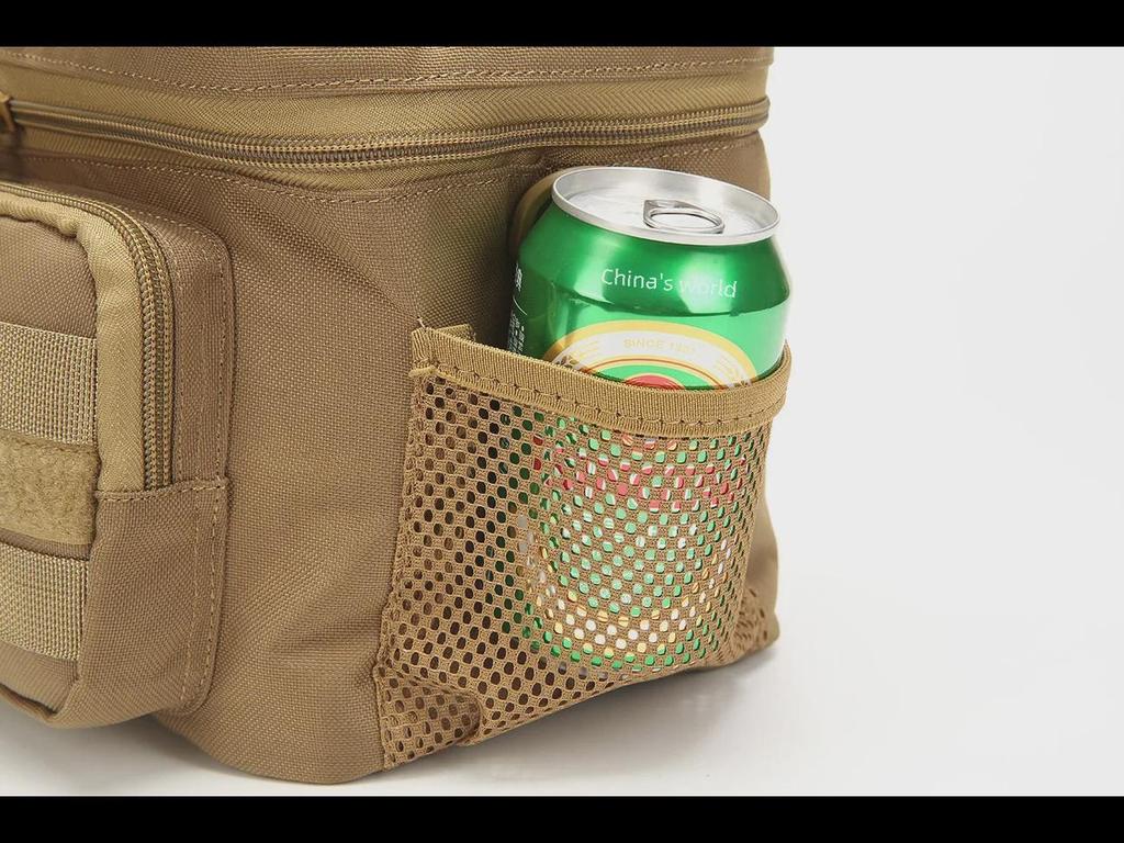 Bolsa de Almuerzo de Picnic Camuflaje Aislada a Prueba de Fugas - Gran Capacidad, Portátil, Correa de Hombro/Mensajero