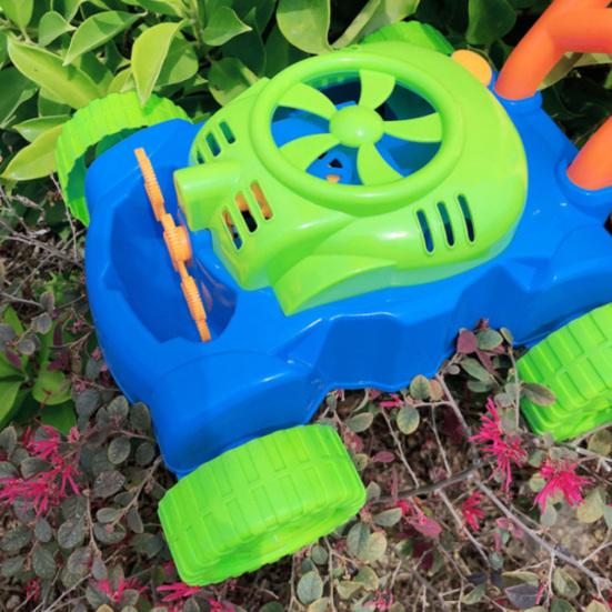 Bubble Machine Children Toy with Music Light Hand Pushed Weed Machine Shape Bubble Car Toy Outdoor Play Bubble Car for Kids
