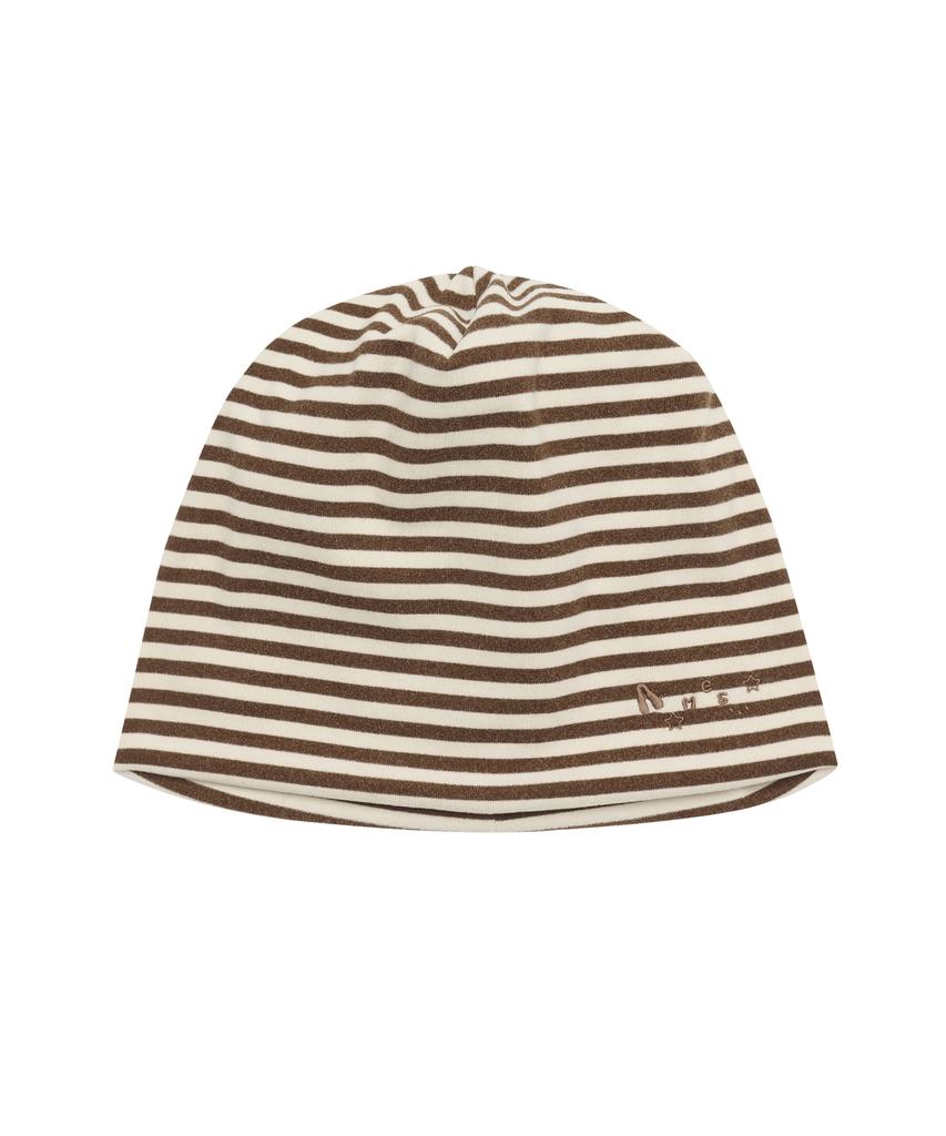AMES-WORLDWIDE Jersey Stripe Beanie Brown