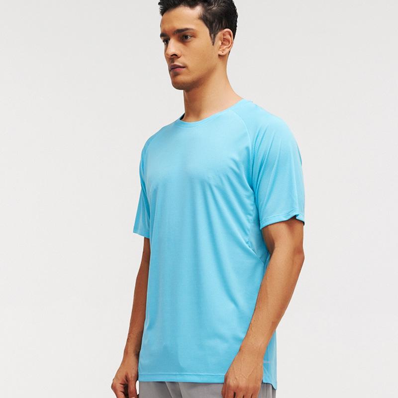 Men's Summer Quick-Drying Breathable Lightweight Crew Neck Short Sleeve Running T-Shirt