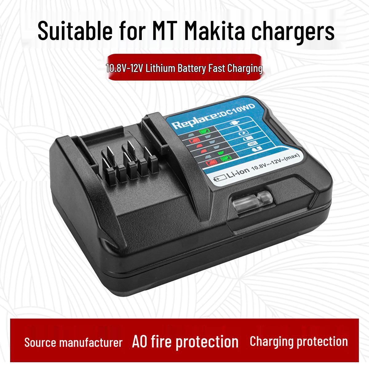 Зарядное устройство Makita DC10WD/DC10SB на замену для литий-ионных аккумуляторов 10,8 В/12 В BL1021BCE KR Standard