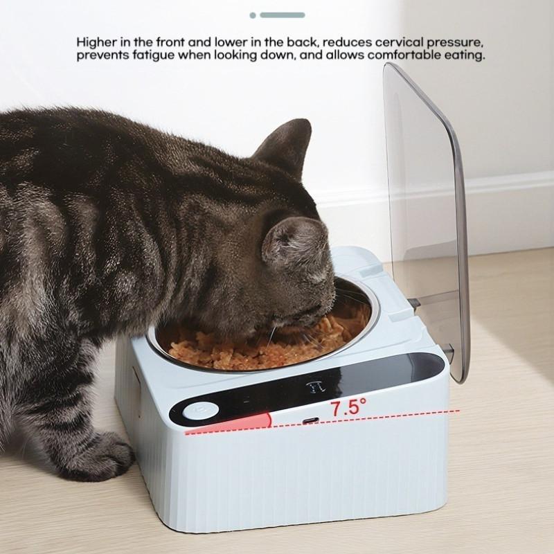 Intelligente Sensor-aktivierte Haustiernapf Edelstahl Haustierfutter Gesundheitsschüssel Feuchtigkeitsbeständig Katzen & Hunde Napf Haustierbedarf