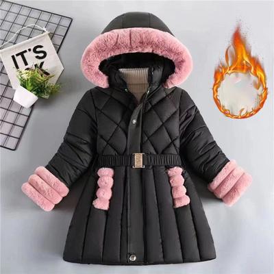 Mädchen Dicke Samt Baumwolljacke Mädchen Mittellange Modische Baumwolljacke
