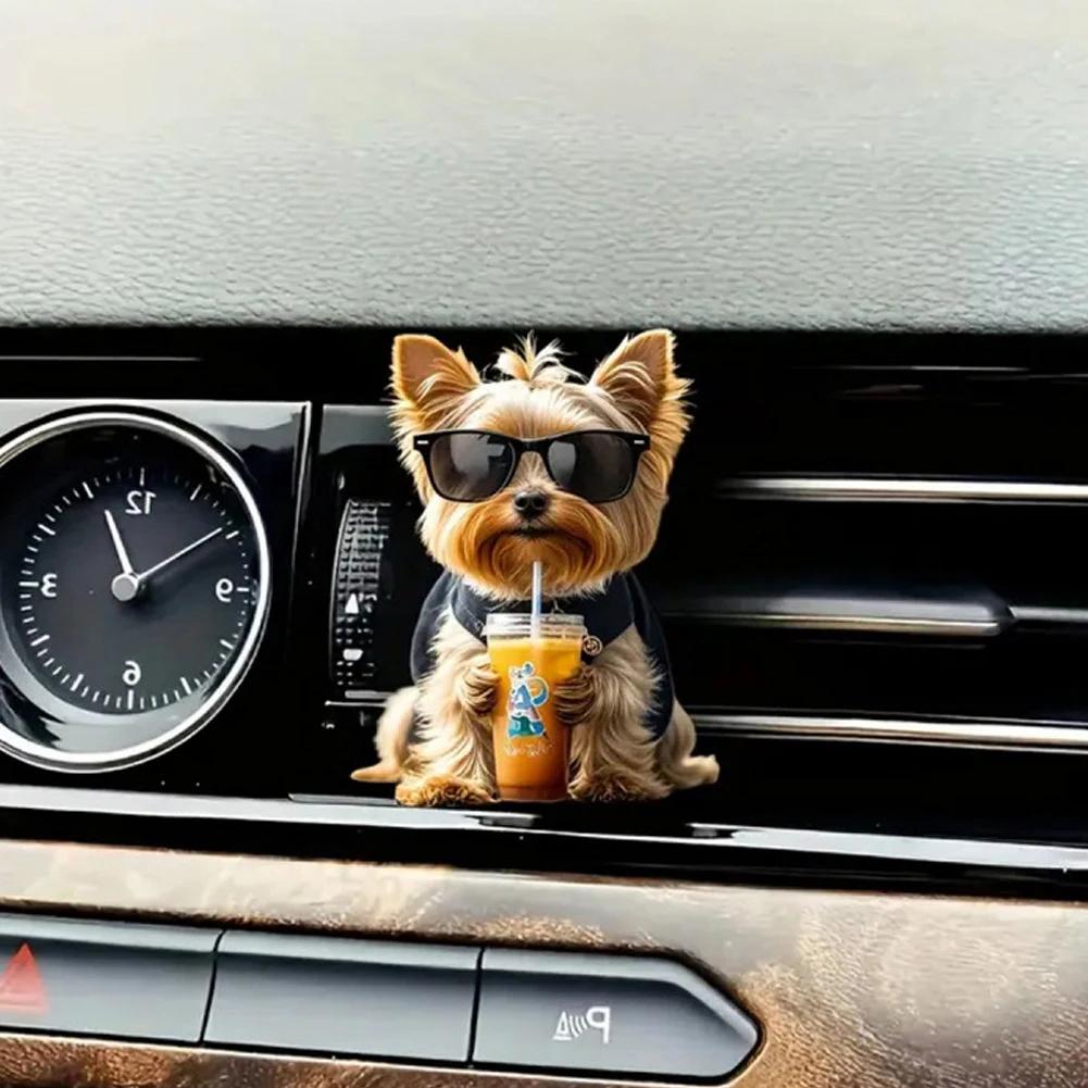 Cartoon Car Air Freshener Diffuser 2D Cat Dog Outlet Vent Perfume Clips Air Outlet Aroma Diffuser Ventilation Car Decoration