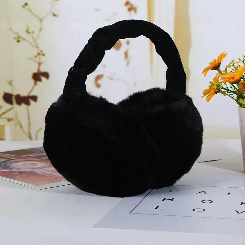 Soft Plush Ear Warmer Winter Warm Earmuffs for Women Men Fashion Solid Color Earflap Outdoor Cold Protection Ear-Muffs Ear Cover