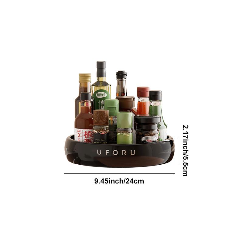 UFORU Простая кухонная приправа вращающаяся тарелка бытовая большая вместимость под дерево закуски фрукты многофункциональный утолщенный поднос