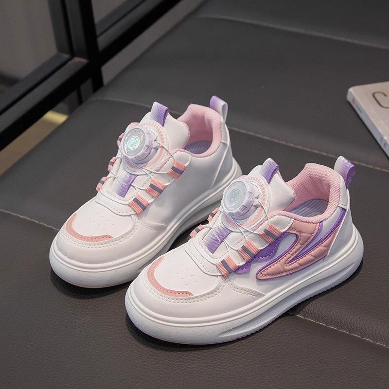 

Обувь для девочек, новые осенние дышащие детские спортивные туфли с сеткой, туфли с вращающейся сеткой на пуговицах для больших мальчиков и девочек. 29 розовый